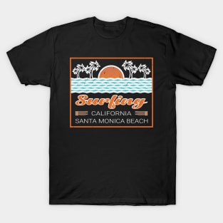 Surfing California Santa Monica T-Shirt